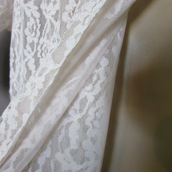 SALE Lovely Whisper Pink Lace Negligee Robe Miss Siren - Picture 10 of 12